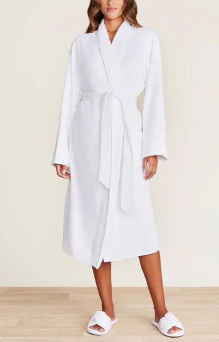 NEW Barefoot Dreams BEACH Terry Cloth Bath Robe White L/XL $168